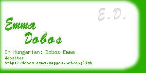 emma dobos business card